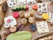 Load image into Gallery viewer, Garden Bugs Playdough Stamp set of 5
