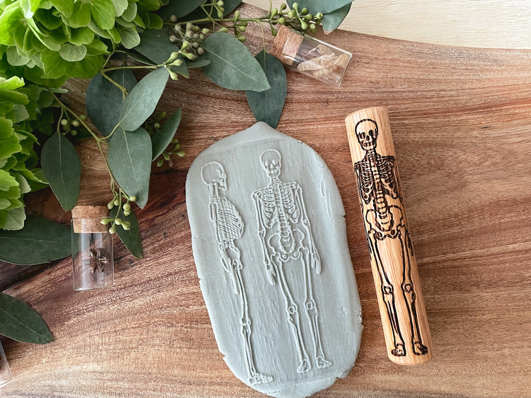 Human Skeleton Wooden Roller (laser engraved)