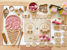 Load image into Gallery viewer, Ice Cream Wooden Sensory Tray (2 pcs)
