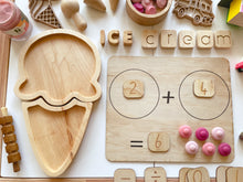 Load image into Gallery viewer, Ice Cream Wooden Sensory Tray (2 pcs)
