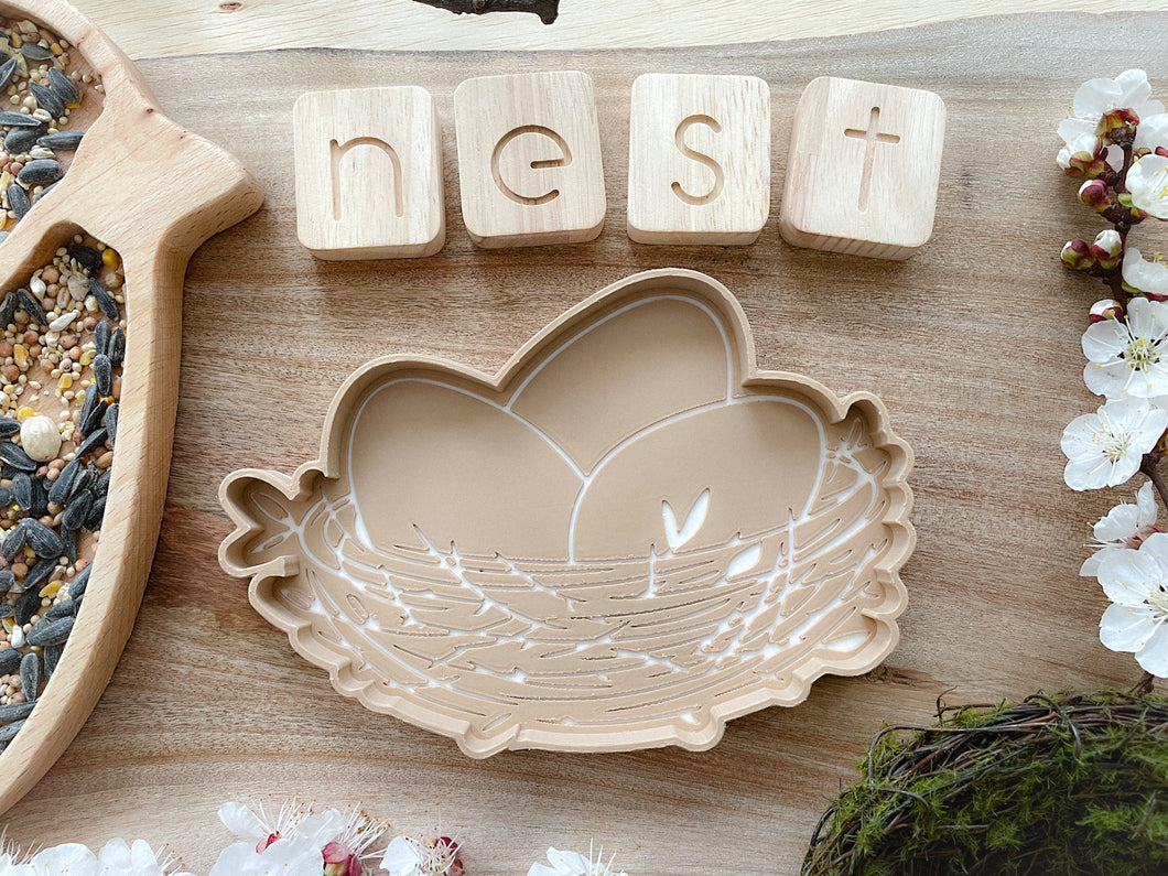 Nest with eggs Biodegradable Sensory Tray