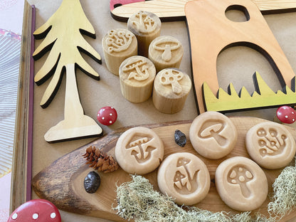 Mushrooms Playdough Stamps set of 5