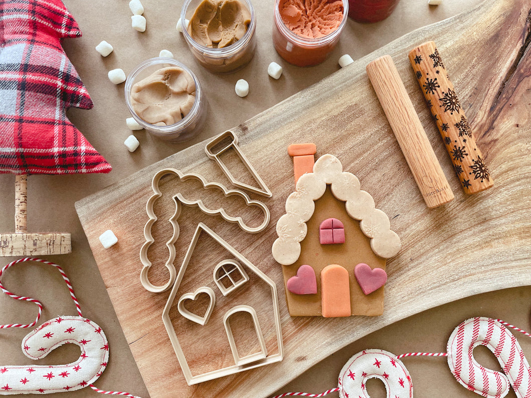 Build a Gingerbread House Bio Dough Cutter set of 6