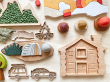 Load image into Gallery viewer, Log Cabin Wooden Sensory Tray
