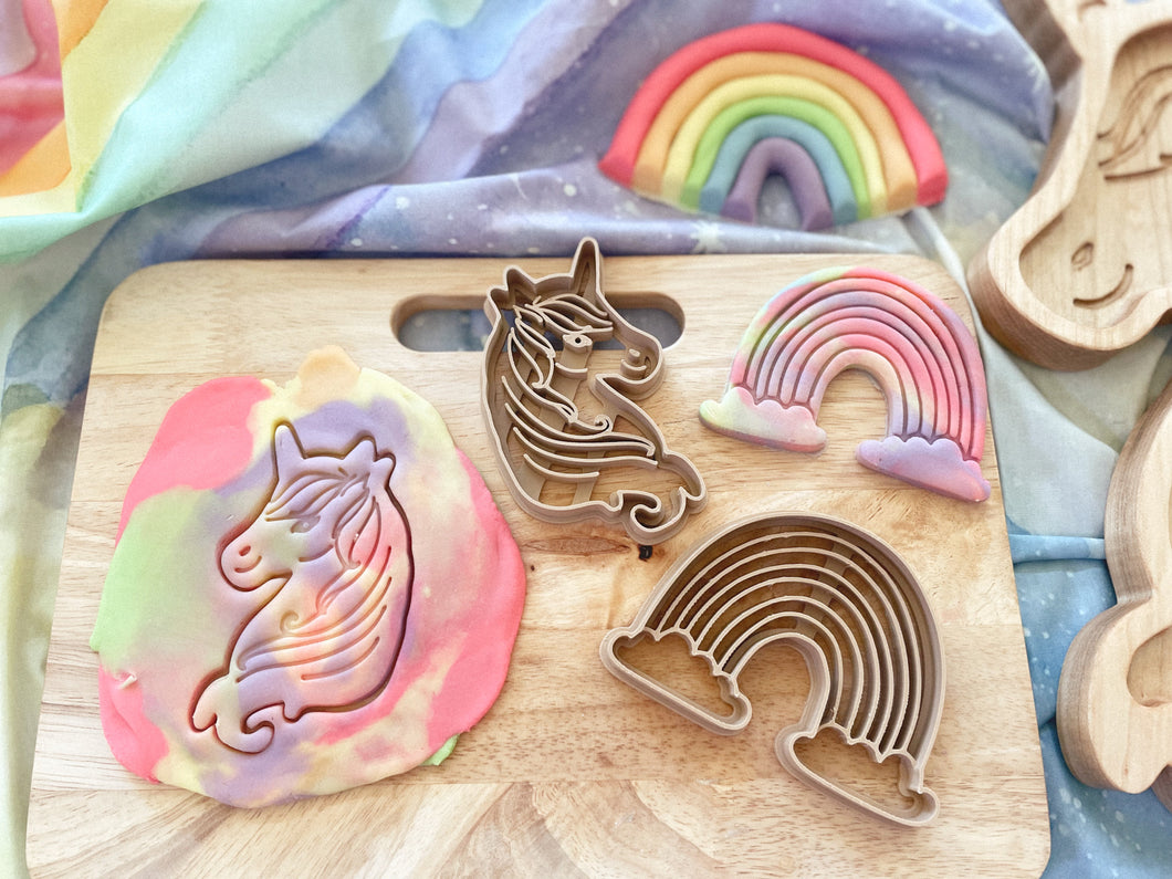 Magical Unicorn & Rainbow Bio Dough Cutter