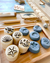 Load image into Gallery viewer, Wooden Playdough Stamps - different themes
