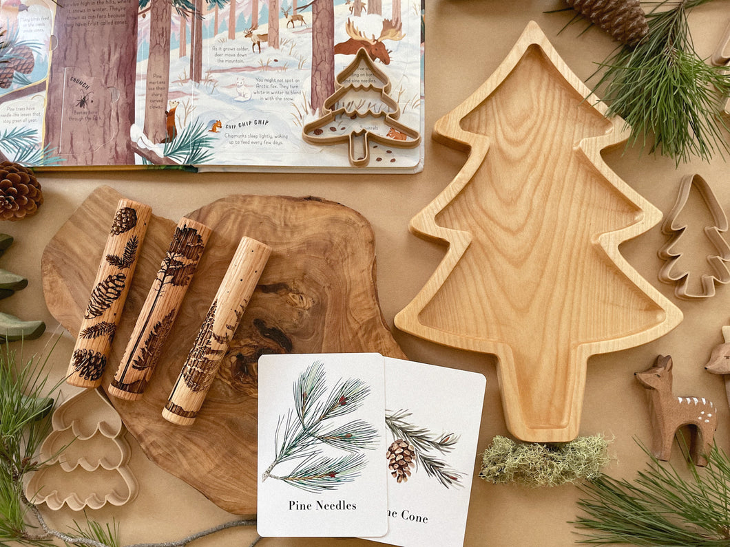 Pine Tree Wooden Sensory Tray