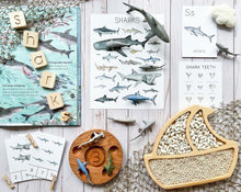Load image into Gallery viewer, Wooden Sailing boat Plate / Sensory Tray
