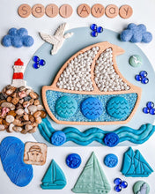 Load image into Gallery viewer, Wooden Sailing boat Plate / Sensory Tray
