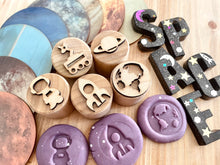 Load image into Gallery viewer, Wooden Playdough Stamps - different themes
