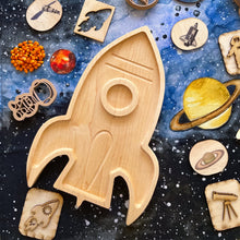 Load image into Gallery viewer, Spaceship Wooden Sensory Tray
