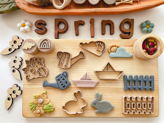 Spring-themed Mini Bio Dough Cutter set of 6