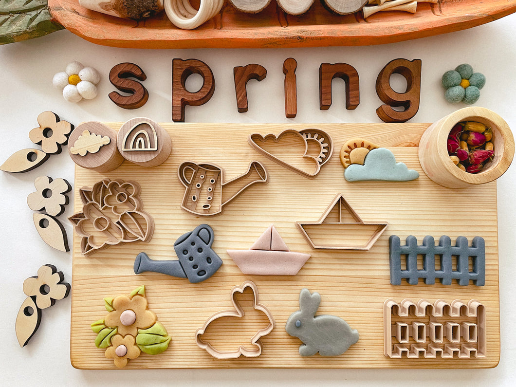 Spring-themed Mini Bio Dough Cutter set of 6