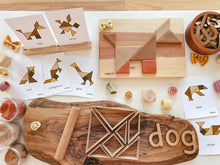 Load image into Gallery viewer, Tangram Bio Dough Cutter set of 7 (with free printable cards)
