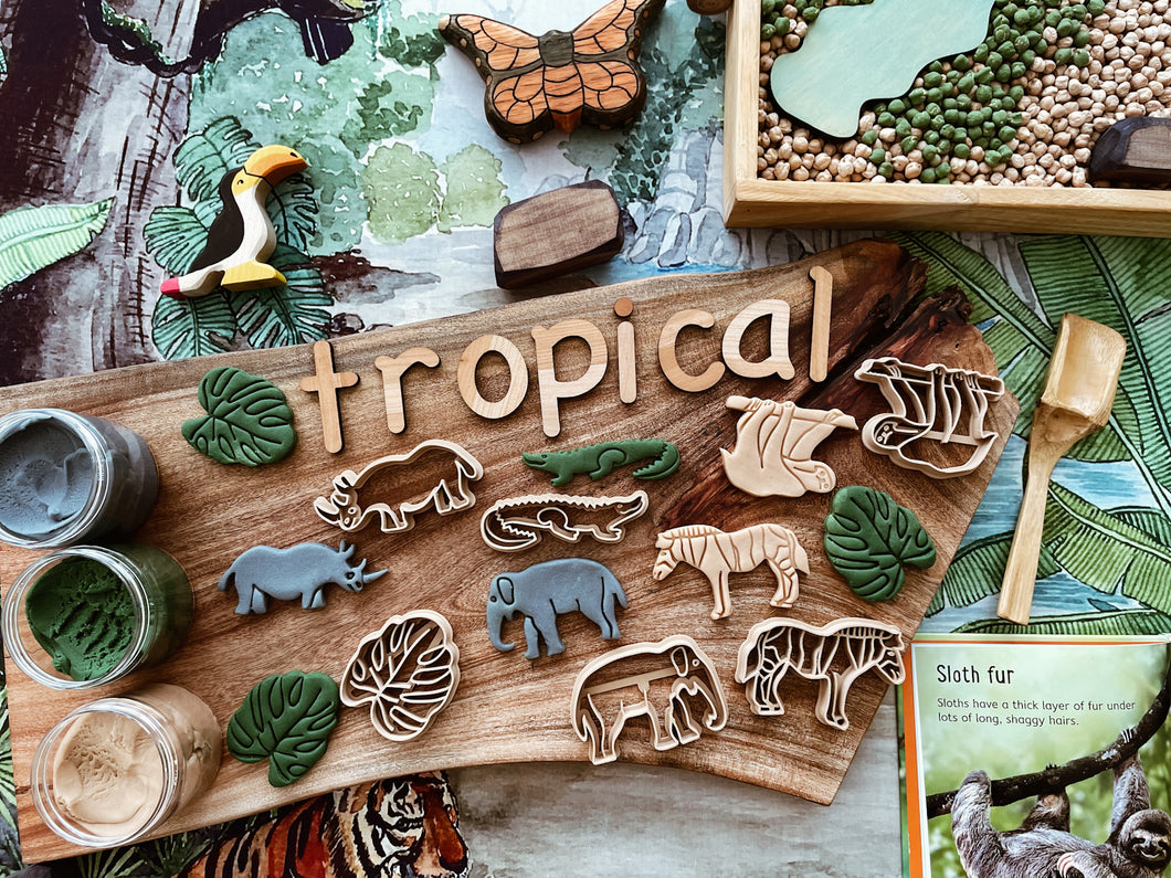 Tropical-themed Mini Bio Dough Cutter set of 6