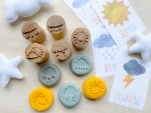 Load image into Gallery viewer, Weather Playdough Stamps set of 5
